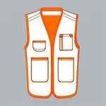 sleeveless orange vest with external storage pockets image